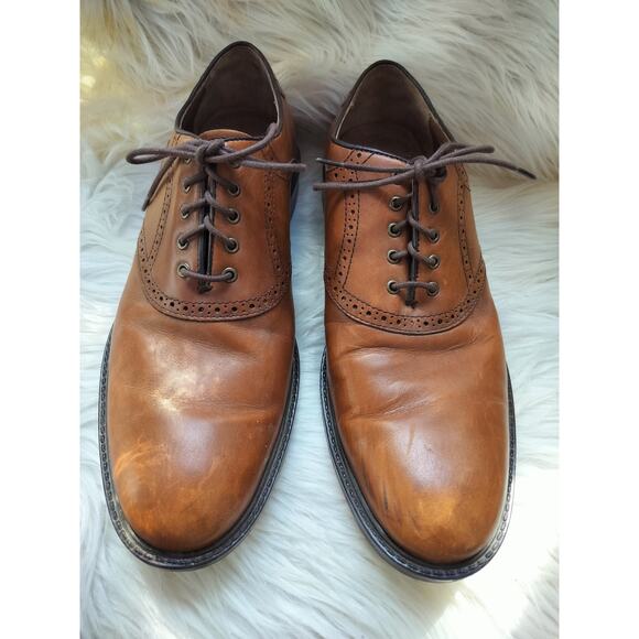 5444) Johnston & Murphy Tabor Saddle Oxford Lace Up Brown Dress Shoes 11M main image 9